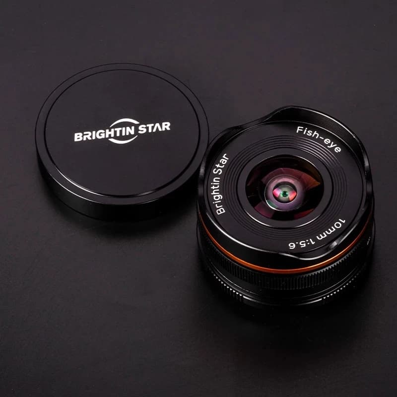 Brightin Star 10mm F5.6 Fisheye Wide Angle APS-C Mirrorless Camera Lens for Sony ZV-E10 A6400 Canon EF-M Nikon Z Fujifilm