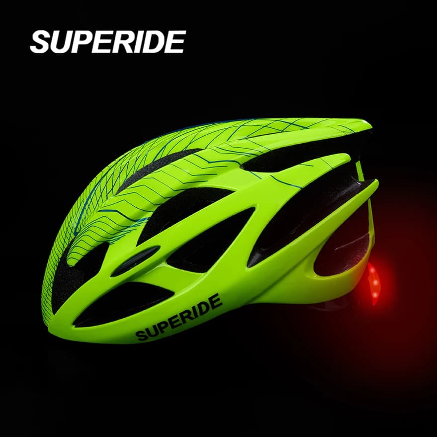 SUPERIDE Road Bike Helmet for Men Women with Backlight Ultralight Running Cycling Helmet MTB Bicycle Helmet for Outdoor Sports