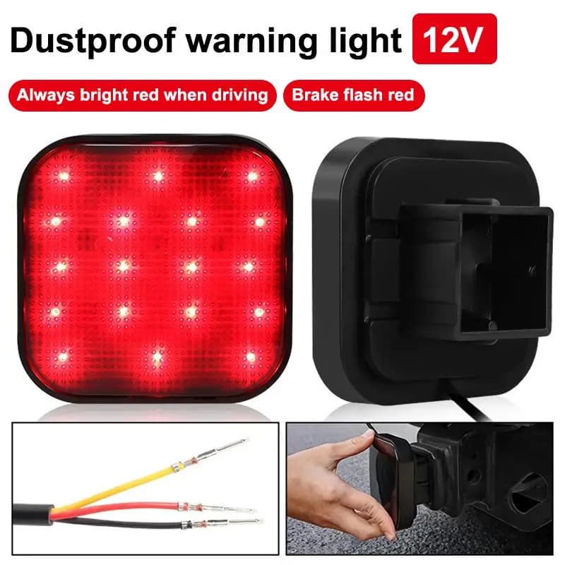 【MO】1PCS 12V Luce posteriore a LED impermeabile e resistente per auto e camion, luce di segnalazione antipolvere a LED per pickup