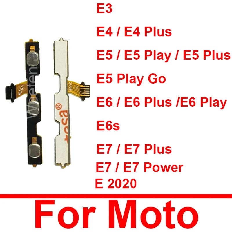 Cavo flessibile del volume di alimentazione per Motorola Moto E3 E4 E5 E6 E7 Plus Play E6s E5 Play Go E7 Power E7i E 2020 Tasto di accensione/spegnimento Tasto del volume