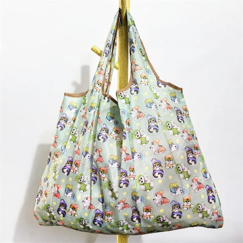 Cartoon Fashion Large Foldable Eco Shopping Bag Portable Japan Grocery Tote Travel Handbag Mini Bag