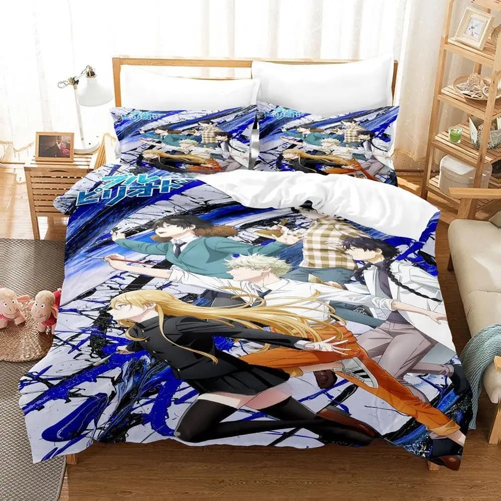 Stampa 3d Anime "Deji" incontra il set di biancheria da letto per ragazza Cartoon Anime set di tre pezzi set copripiumino per camera da letto per bambini adulti 3D Kawaii Girls