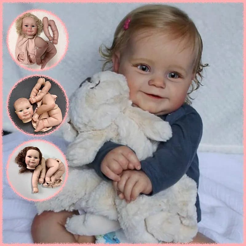 24inch Maddie Awake Reborn Doll Kit Unfinished Lifelike Multiple Layers Painting Doll Parts DIY Children toys