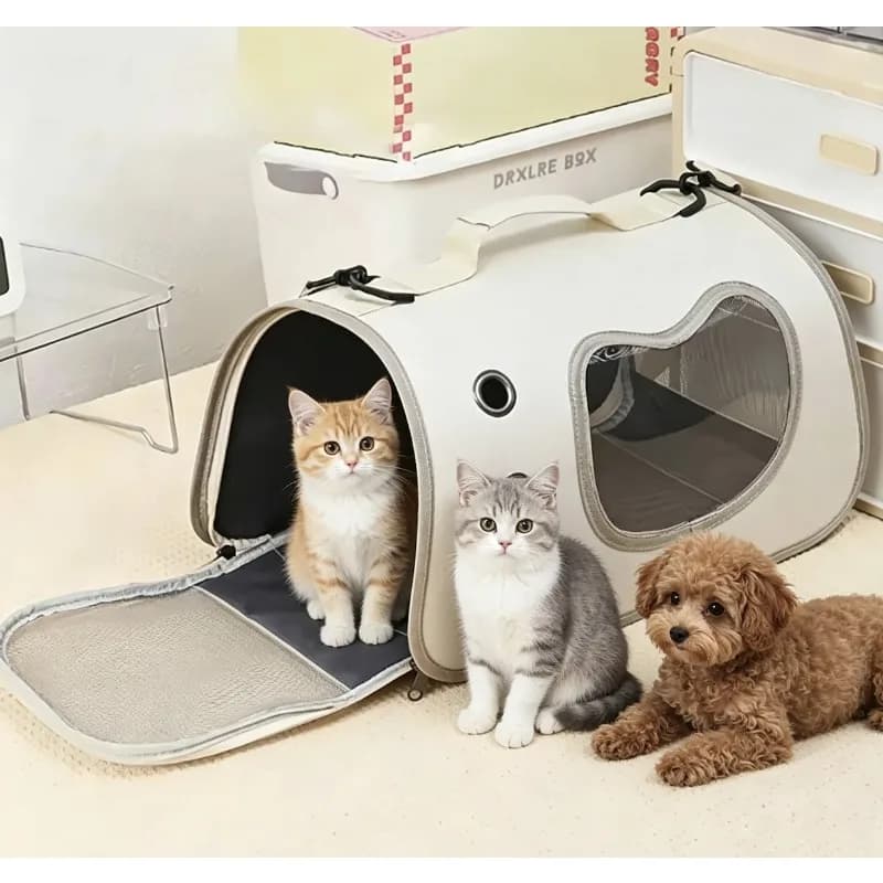 Large Capacity Ventilated Pet Carriers for Small Pet Features Adjustable Strap Water Oxfords Fabric Capacity Ventilated Carriers