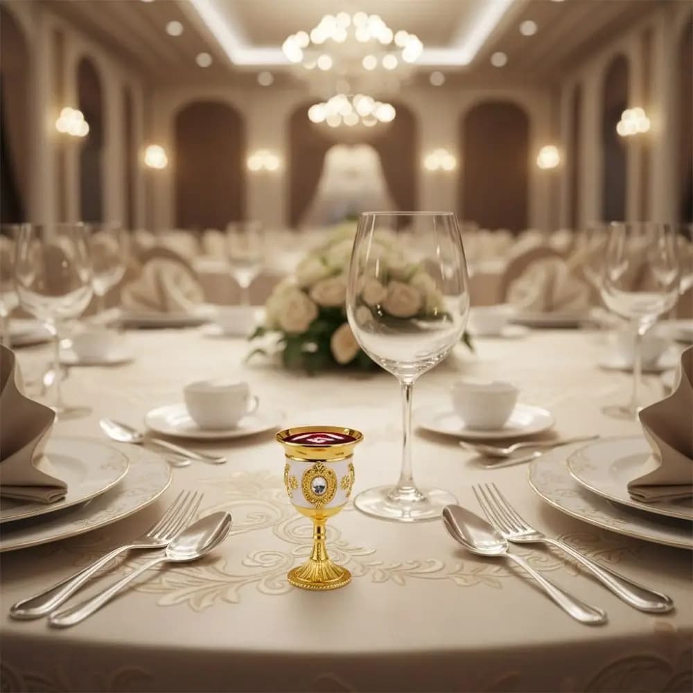 Exquisite Vintage Medieval Rose Embossed Goblet Zinc Alloy Anti-break Liquor Cup Mini Spirits Cup Gift