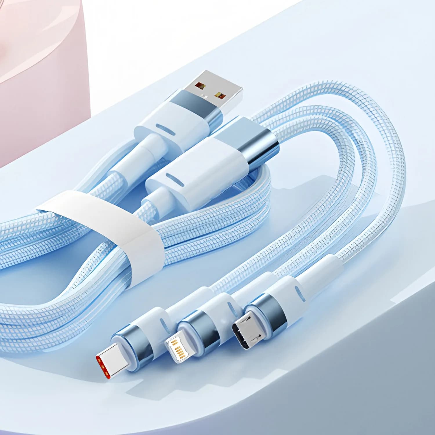 Cavo di ricarica rapida 3 in 1 da 120W, cavo USB Type-C per Realme, Samsung, Huawei 50 Pro, Micro USB C, cavo di ricarica con USB