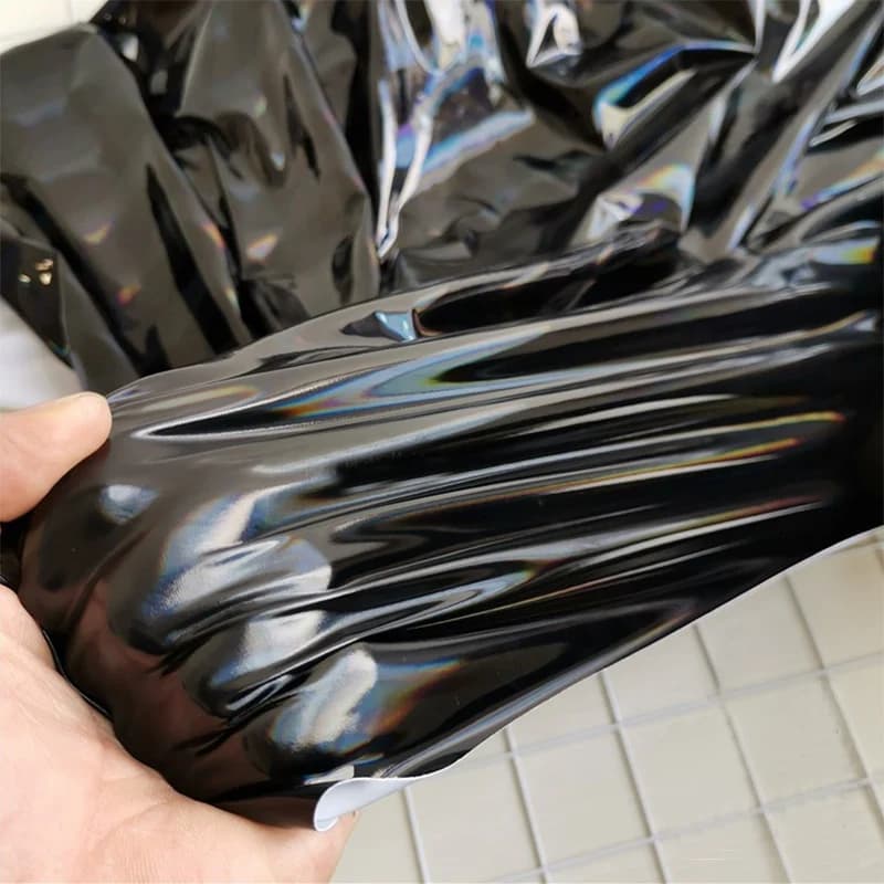 100*150 cm Lucido PU Tessuto In Ecopelle Morbido Vinile In Pelle Shinny Stretch Tessuto A Specchio Per Fai Da Te Leggings Abito Tappezzeria