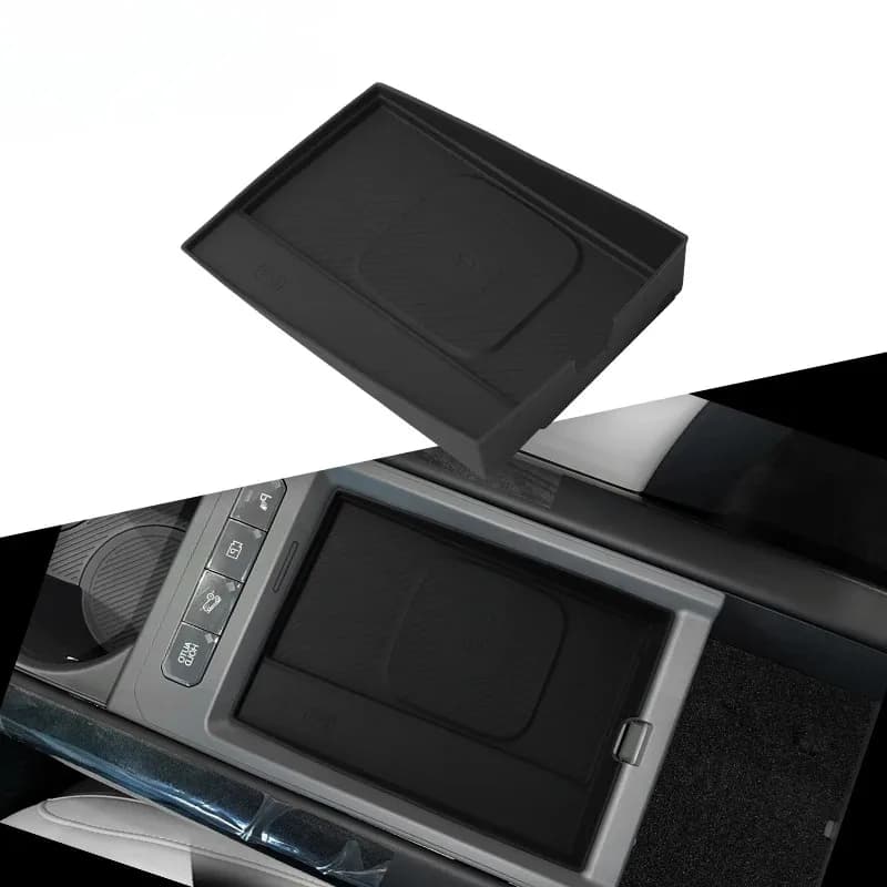 Tappetino in Silicone per Ricarica Wireless della Console Centrale per Kia EV9 2024-2025, Protezione Antiscivolo e Antigraffio, Accessori Interni Auto