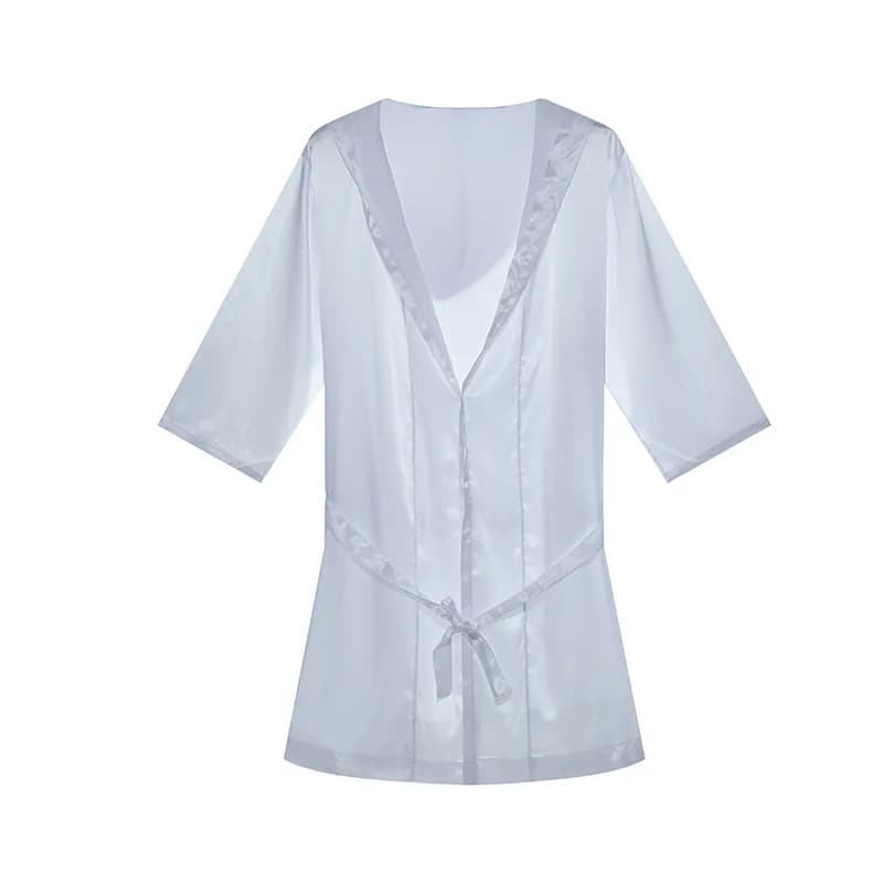 Indumenti da notte da uomo Robe Abiti da notte Kimono di seta Accappatoio da uomo con cappuccio Szlafrok Pigiama Vestaglia Manica Ropa Abito da uomo sexy Hombre