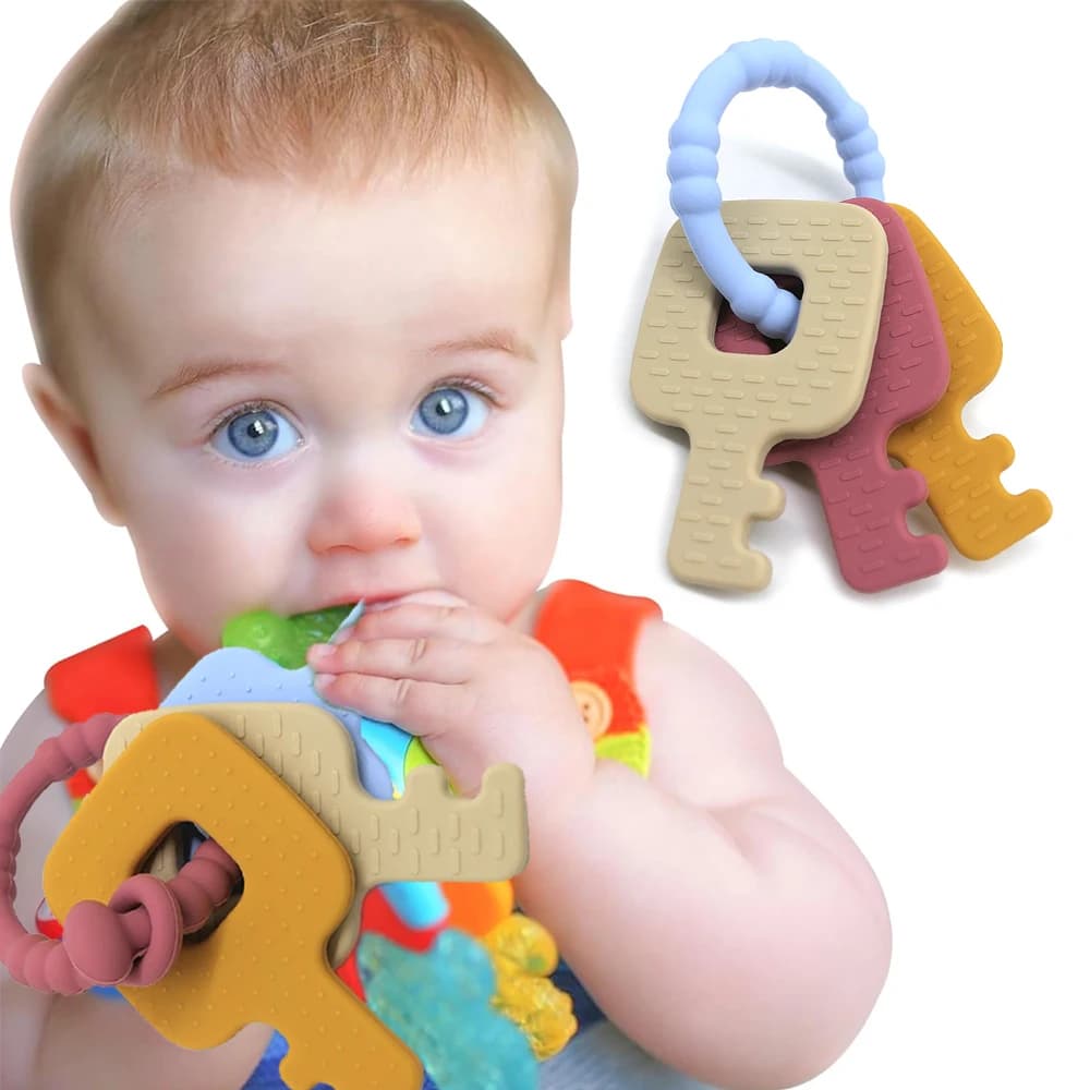 Massaggiagengive in silicone Idee Montessori per ragazzi e ragazze, regalo natalizio per bambini da 6 a 12 mesi