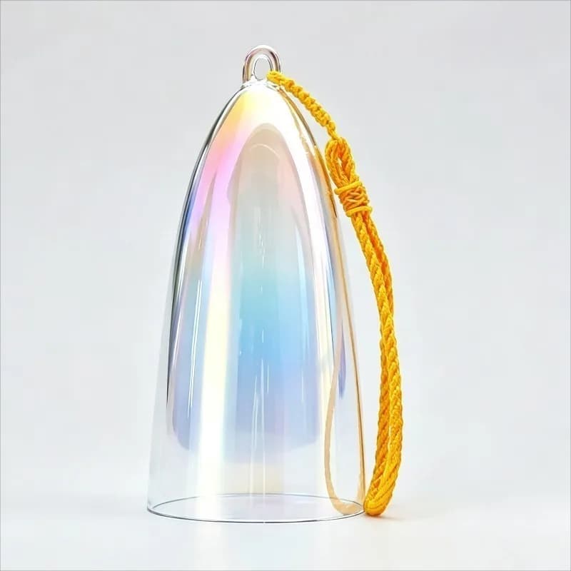 Crystal Bell Meditation Chime Bells Yoga Sound Healing Quartz Singing Bowl Handheld Transparent Colorful Percussion Instrument