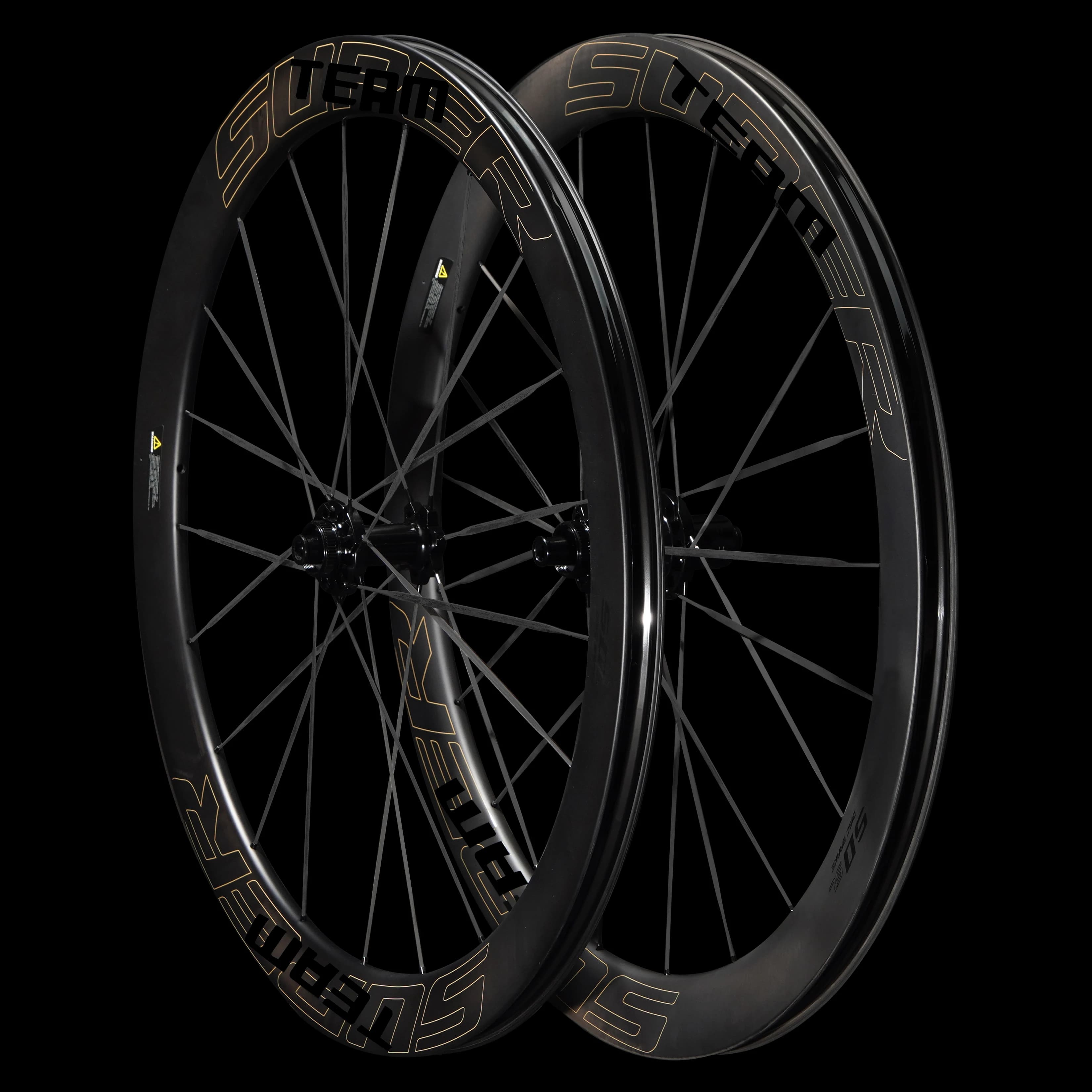 SUPERTEAM S Set di ruote interamente in carbonio Ruote per freni a disco tubeless UCI 700C Raggi in carbonio Cricchetto 36T per set di ruote da corsa HG/XDR