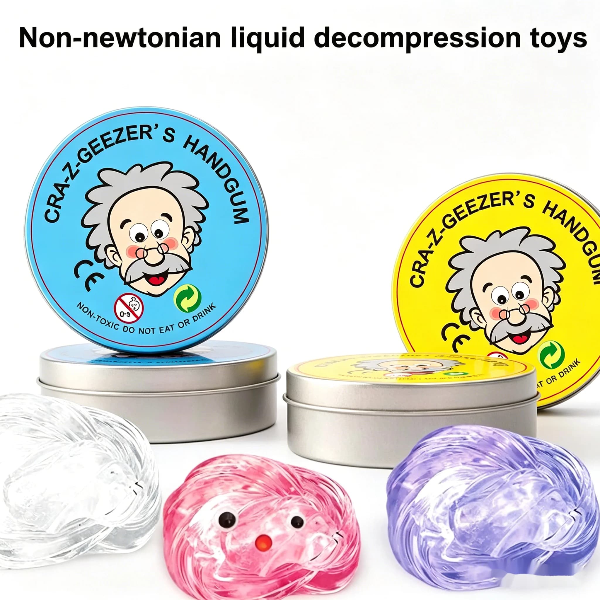 Color Non-Newtonian Fluid Decompression Toy Elastic Modeling Clay Wiredrawing and Kneading Creative Hand-Made Decompression Gift