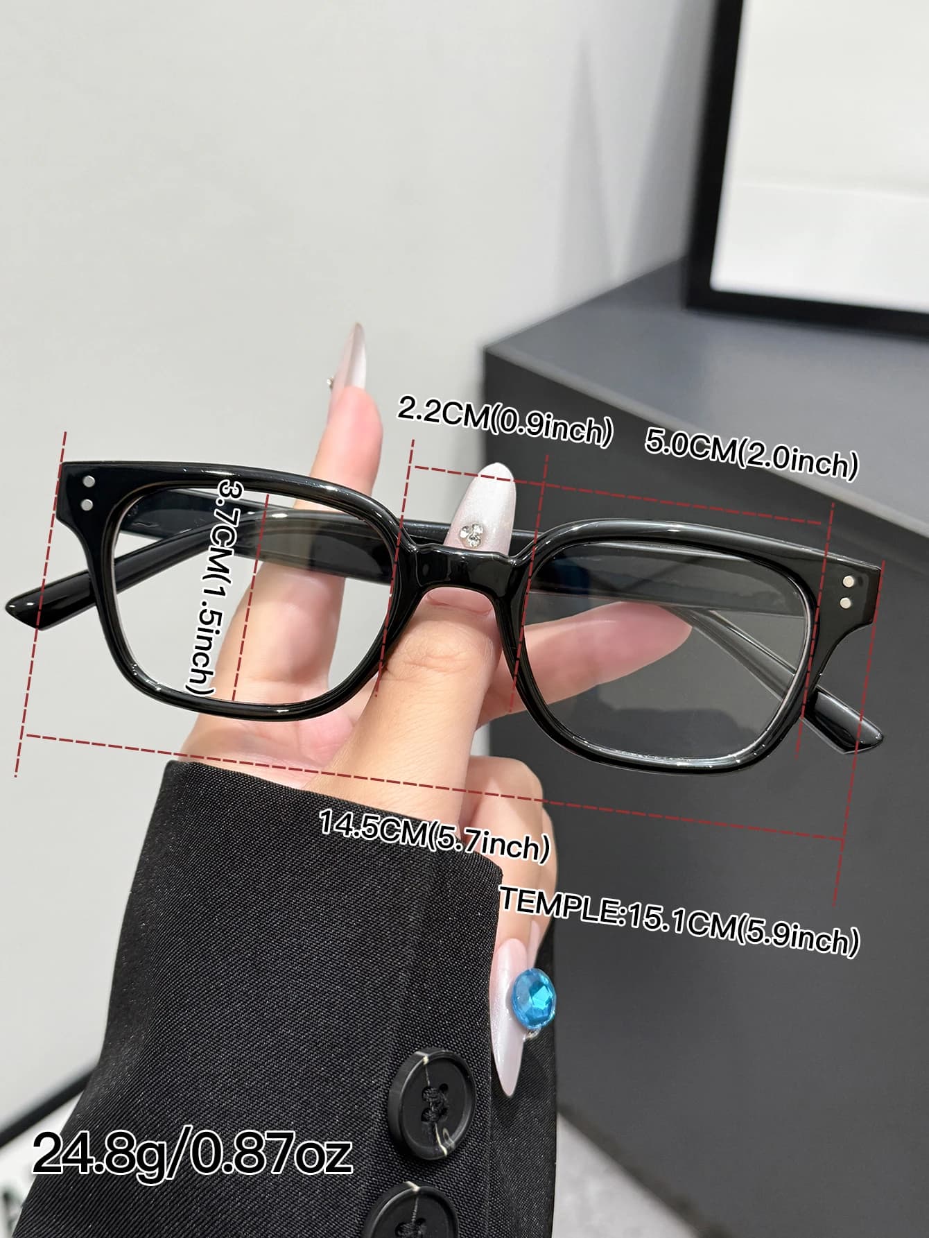 Set di occhiali con montatura quadrata classici europei e americani, 1 pezzo, per uomo e donna, occhiali alla moda