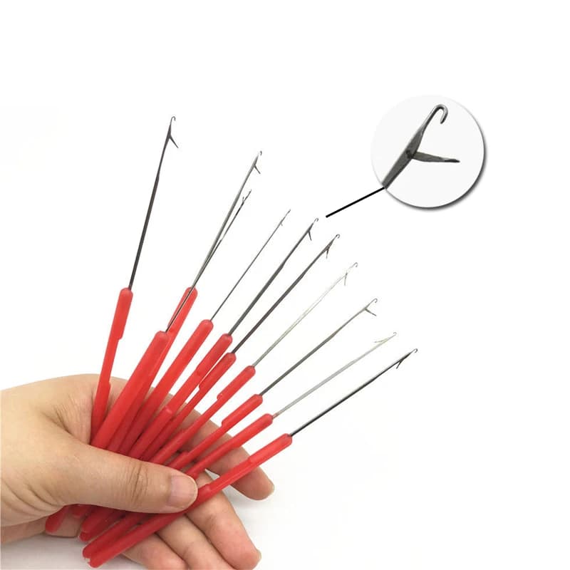 Aghi per maglieria con uncinetto in pizzo Manico in plastica Piccoli uncinetti per tessitura dei capelli per trecce 5 pezzi/lotto./\';