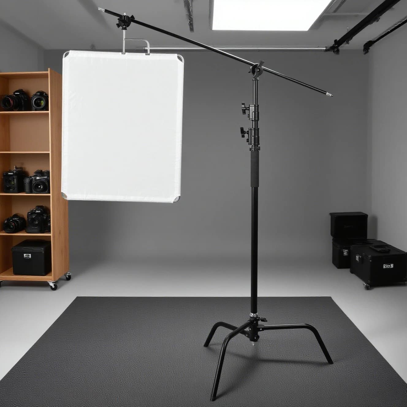 Supporto per fotografia in acciaio inossidabile di livello industriale da 320 cm Treppiede in alluminio rinforzato Adattatore per bandiera universale a sgancio rapido