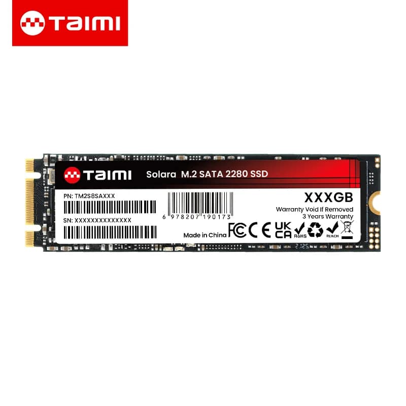 Taimi M.2 SATA Ⅲ SSD 2280 NGFF 128GB 256GB 512GB 1TB 2TB Internal Solid State Drive for PC Desktop Laptop Mini PC