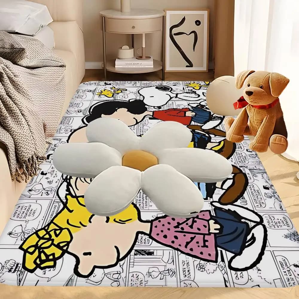 Tappetino da Cucina S-Snoopy Carino ed Economico, Antiscivolo, Moderno per Soggiorno e Balcone, Decorazione Casa Stampata