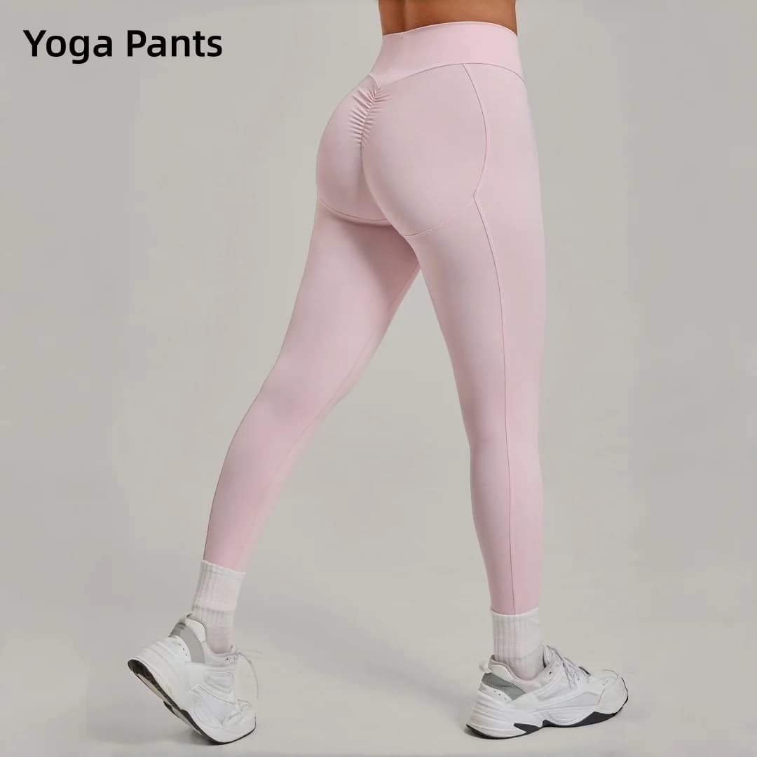 Pantaloni Yoga Donna a Vita Alta Effetto Push-Up, Leggings Sportivi per Fitness, Pilates, Ciclismo, Corsa, Allenamento e Palestra