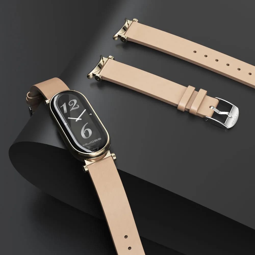 Cinturino in pelle per MI Band 9 10 8 7 6 cinturino da polso per Xiaomi Smart Band 8 braccialetto Mi 5 4 3 accessori cinturino orologio