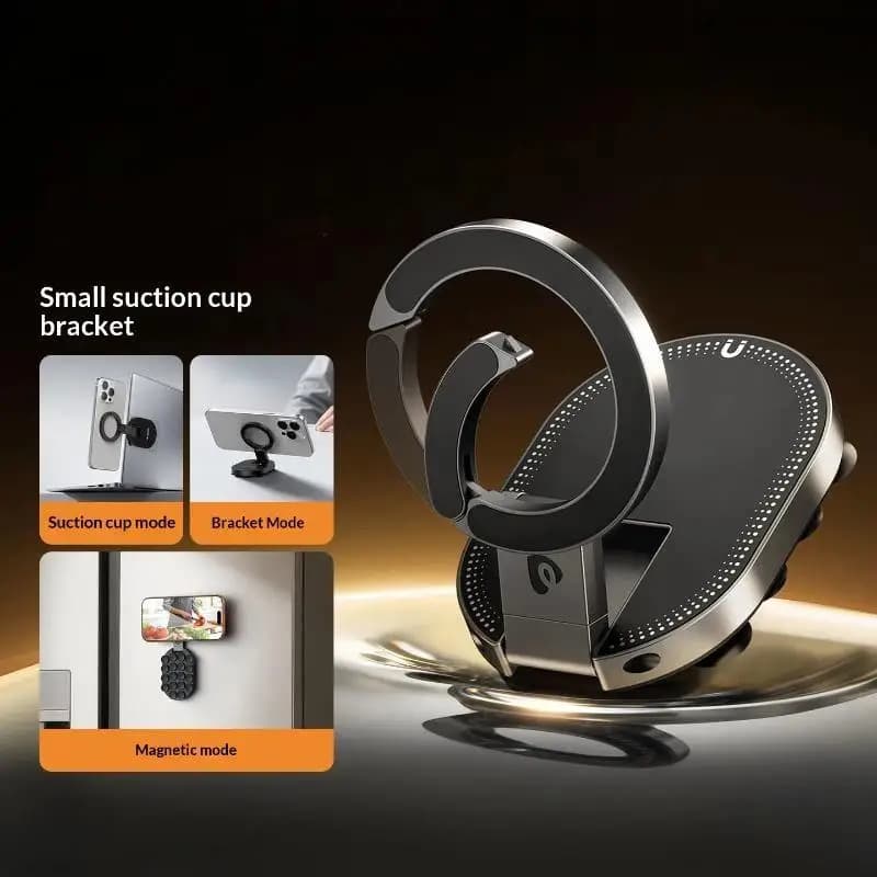 New 1Pcs Foldable Rotatable 3 In1 Magnetic Car Phone Holder Vacuum Suction Cup Super Stable Bracket For Car Interior Accessories