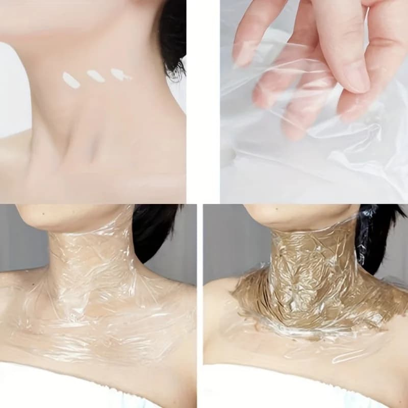 100 Pieces Of Neck Mask, , Care Diy Spa - Reduce Neck Wrinkles Neck Water-Locking Plastic Wrap Moisturizing Tool Disposable Neck