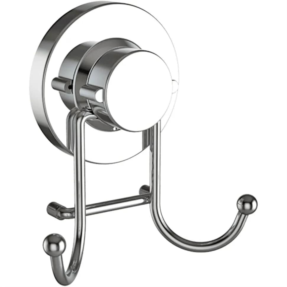 Ganci a ventosa per porta asciugamani da doccia e bagno, confezione da 1 – Tenuta forte, senza foratura, antiruggine per piastrelle, porte in vetro o