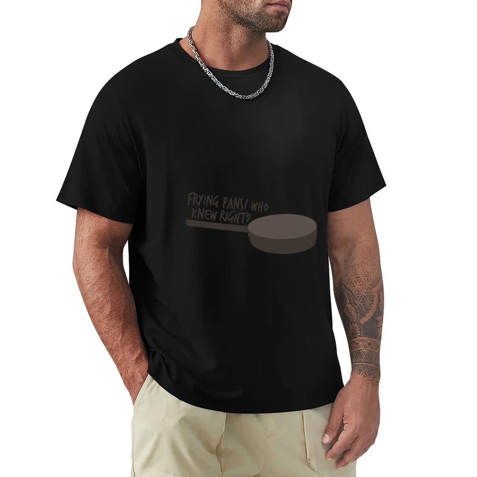 Frying Pans! T-Shirt Large Size Short Sleeve T-Shirt