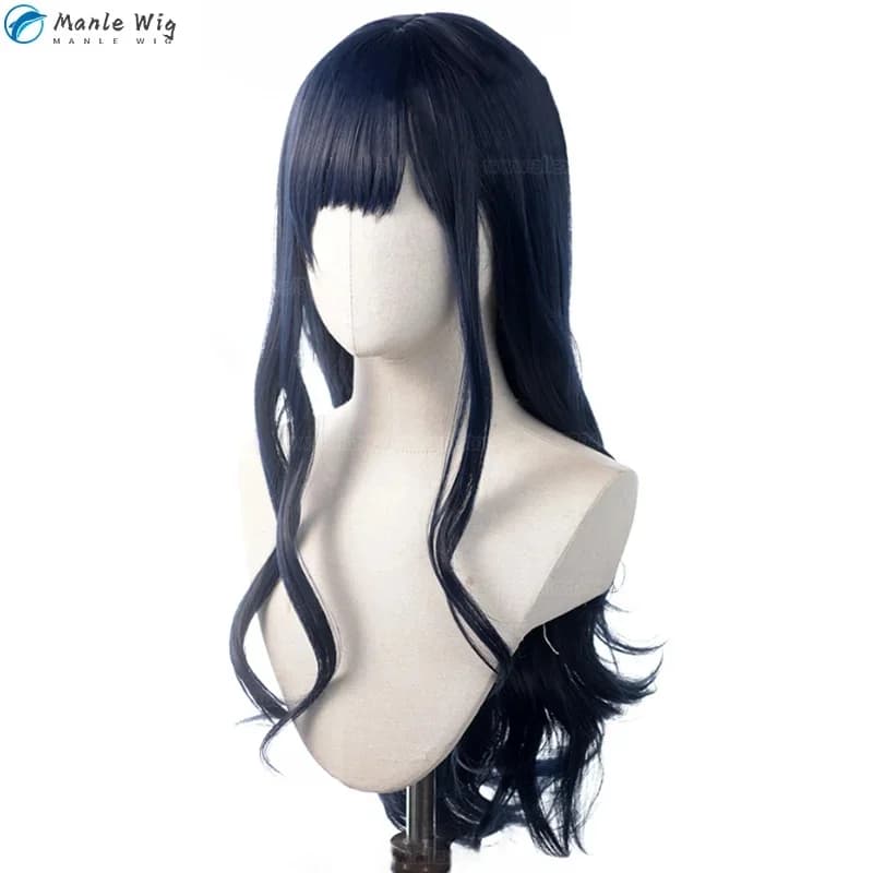 e;5'v\7,j/3;Game FF14 Wig FFXIV Cosplay 80cm Blue Heat Resistant Hair Halloween XIV Gaia Wigs + Wi8'j.9\k;5,h/