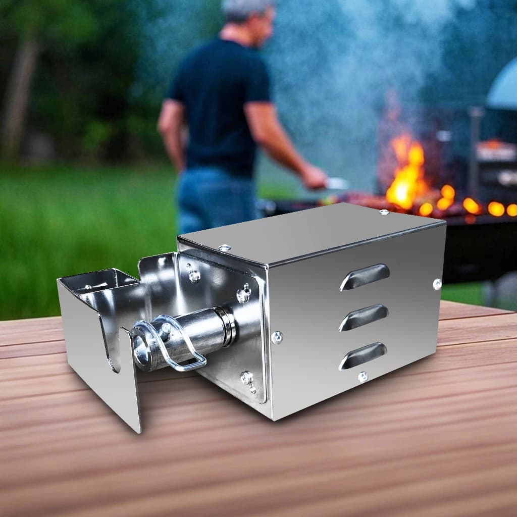 New Style 90KG Stainless Steel BBQ Grill Rotisserie Motor Speed Control Accessory Set Charcoal Stick Free Samples Smoked