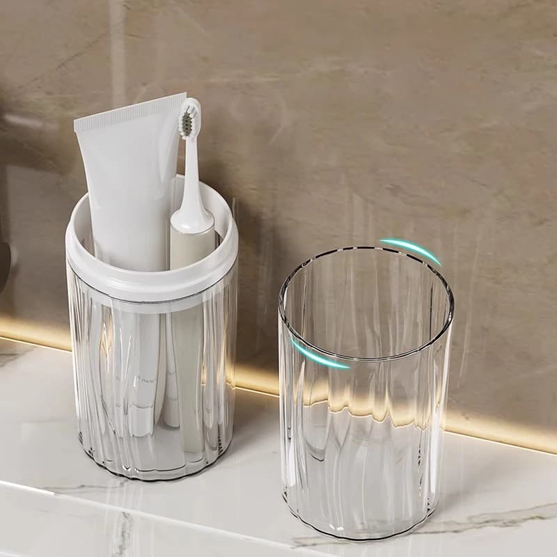 New Travel Portable Toothbrush Cup Bathroom Toothpaste Holder Storage Case Box Organizer Travel Toiletries Storage Cup