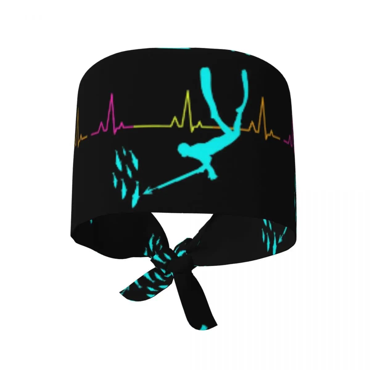 Spearfishing Spearfisher Fishing Heartbeat Pulse Scrub Hat Doctor Working Surgical Cap Adjustable Nursing Caps for Dentist