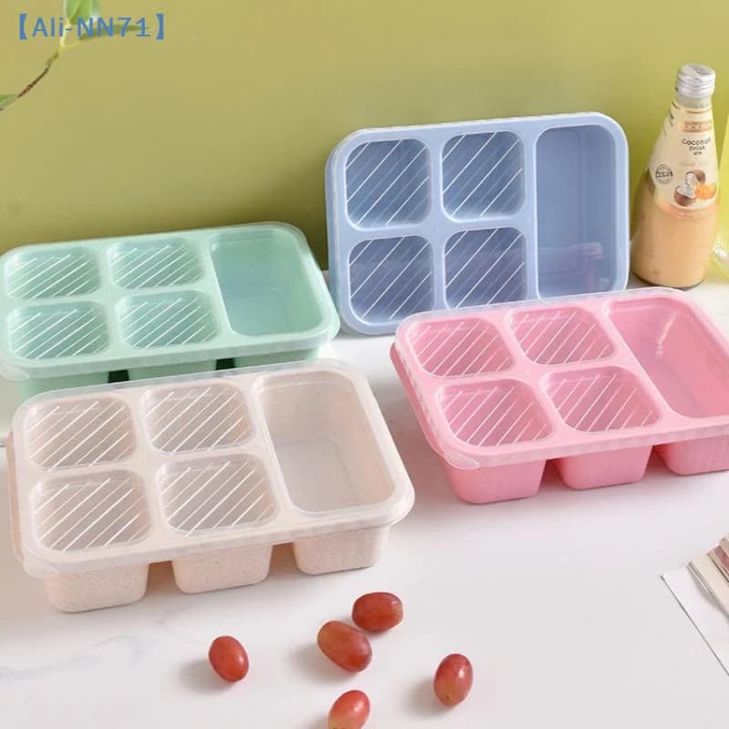 【NN71】Bento Lunch Box With Reusable 5 Compartment Bento Box With Lid Compatible For Bento Snack Containers For Travel And Work