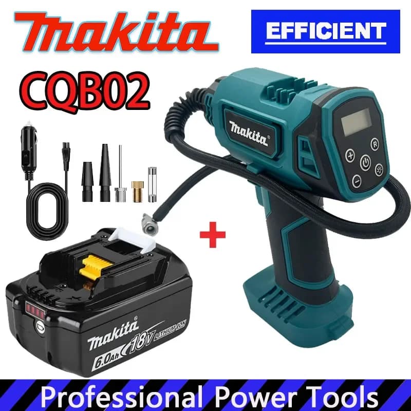 600 mm Makita Wireless Portable Air Pump, Rechargeable Electric Air Compressor for Car, For 18 V Battery