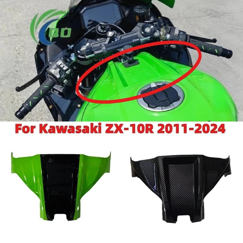 ABS Carbon Fiber Motorcycle Upper Fuel Tank Air Box Cover Accessories Fairing For KAWASAKI NINJA ZX10R ZX-10R 2011- 2023 2024