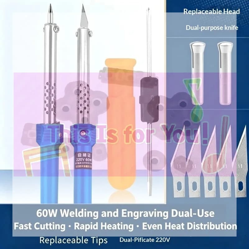 【MA】1/3/8/9Pcs/set Electric Hot Knife Cutter Tool Kit With Soldering Iron For Carving Plastic Vinyl US EU Plug