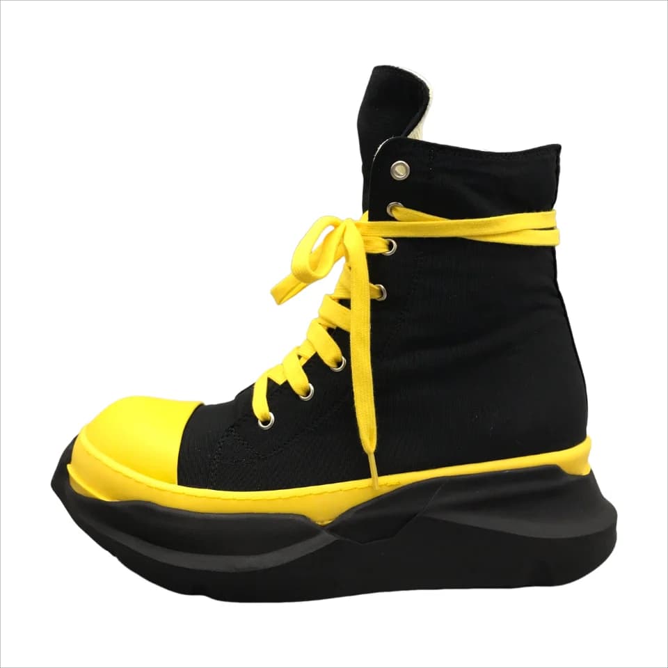 Scarpe con plateau da uomo Scarpe da ginnastica di lusso in tela casual alte Scarpe da ginnastica da donna con lacci Stivali autunnali di design High Street con cerniera