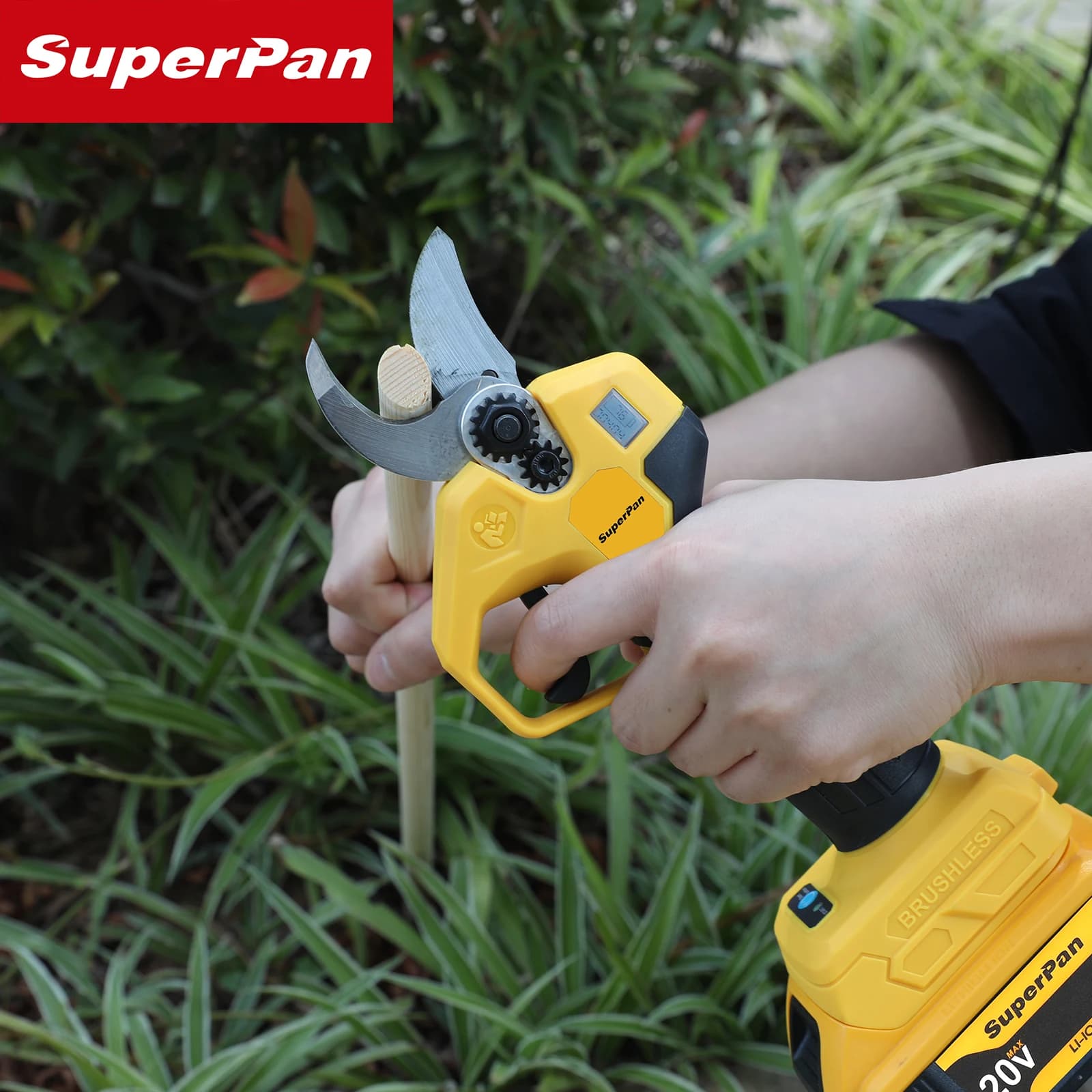 SuperPan Wireless Electric Scissors for Power, Garden and Frutte Cemeteries, Compatible with Dewalt 20V Battery