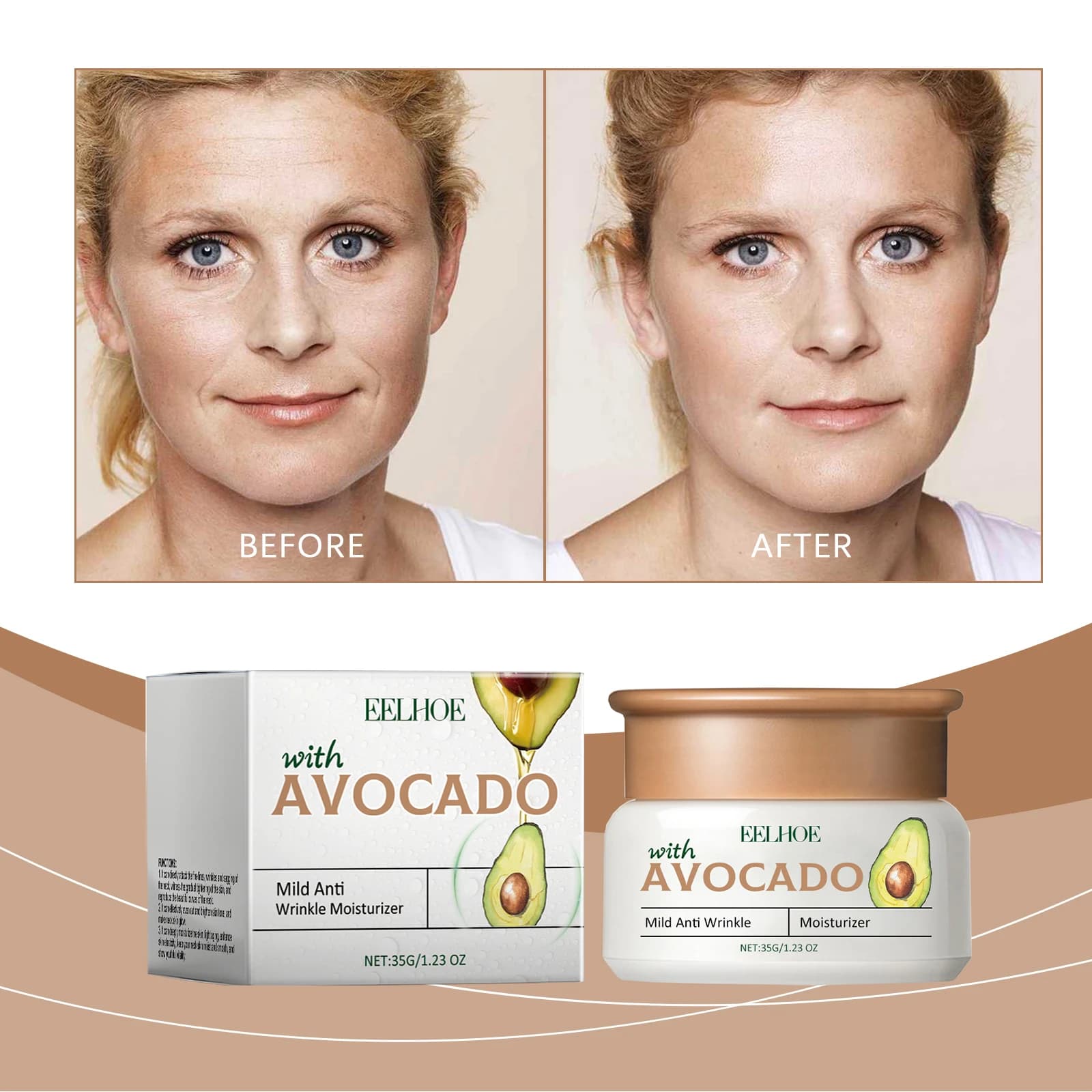 Avocado Cream – Gently hydrated, smooth wrinkles for everyday use