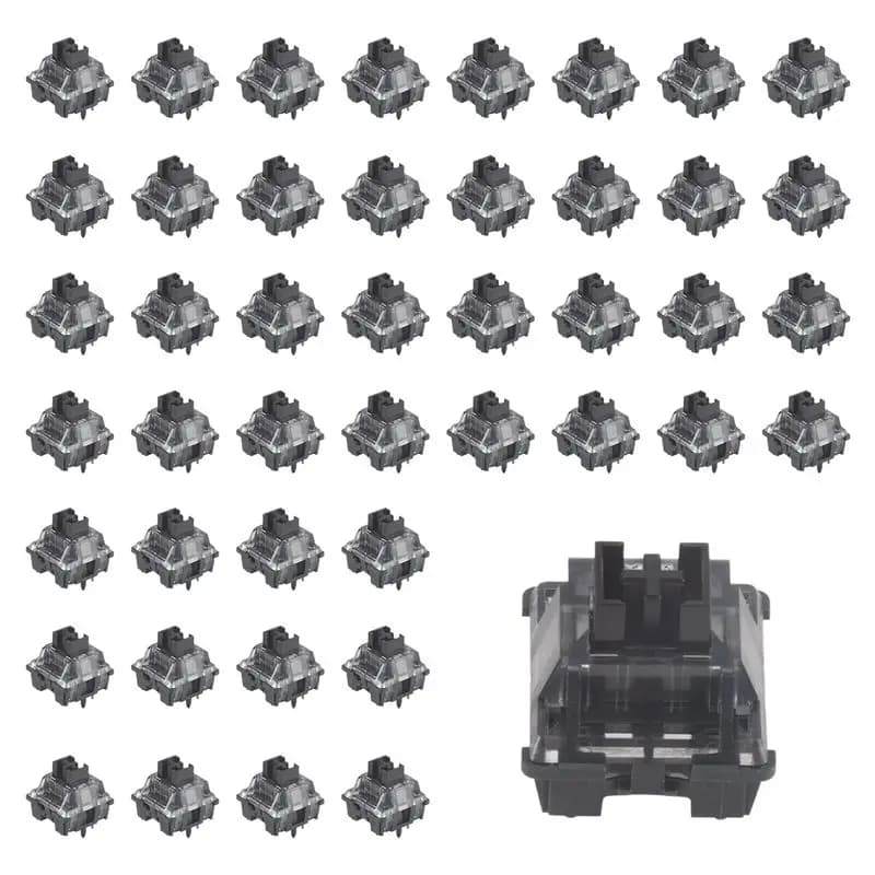 ABSL-45Pcs V3 Pro Cream Black Switches 5 Pin 55Gf Interruttore lineare con stelo antipolvere compatibile con tastiera meccanica MX Durab