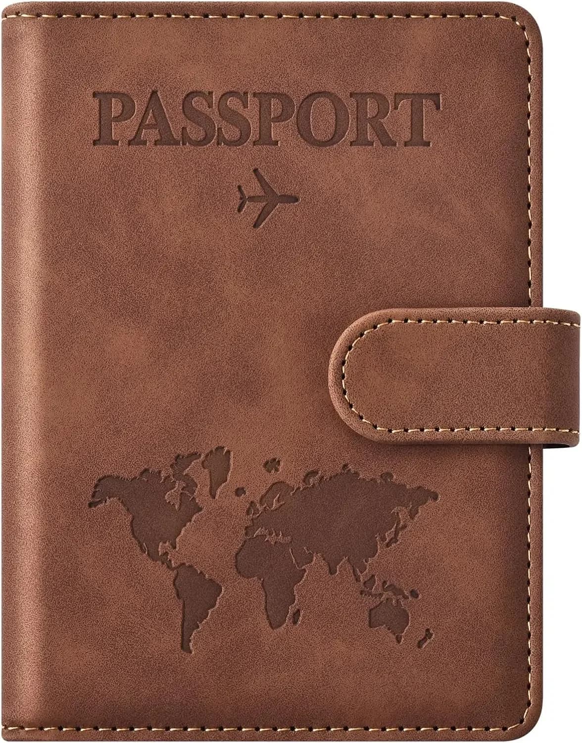 Porta passaporto da viaggio con blocco RFID, chiusura magnetica e scomparti multipli per uomo e donna