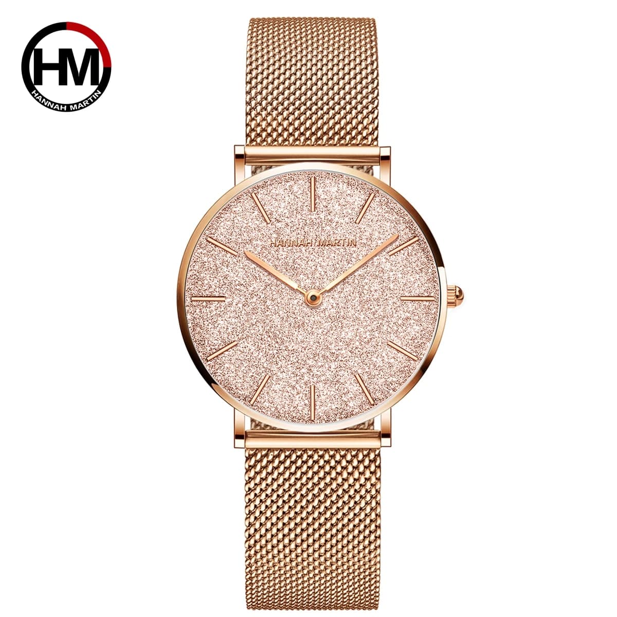 Women Watches New Flash Stars Stainless Steel Rose Gold Mesh Unique Simple Casual Quartz Waterproof Wristwatches Clock Hot Sale