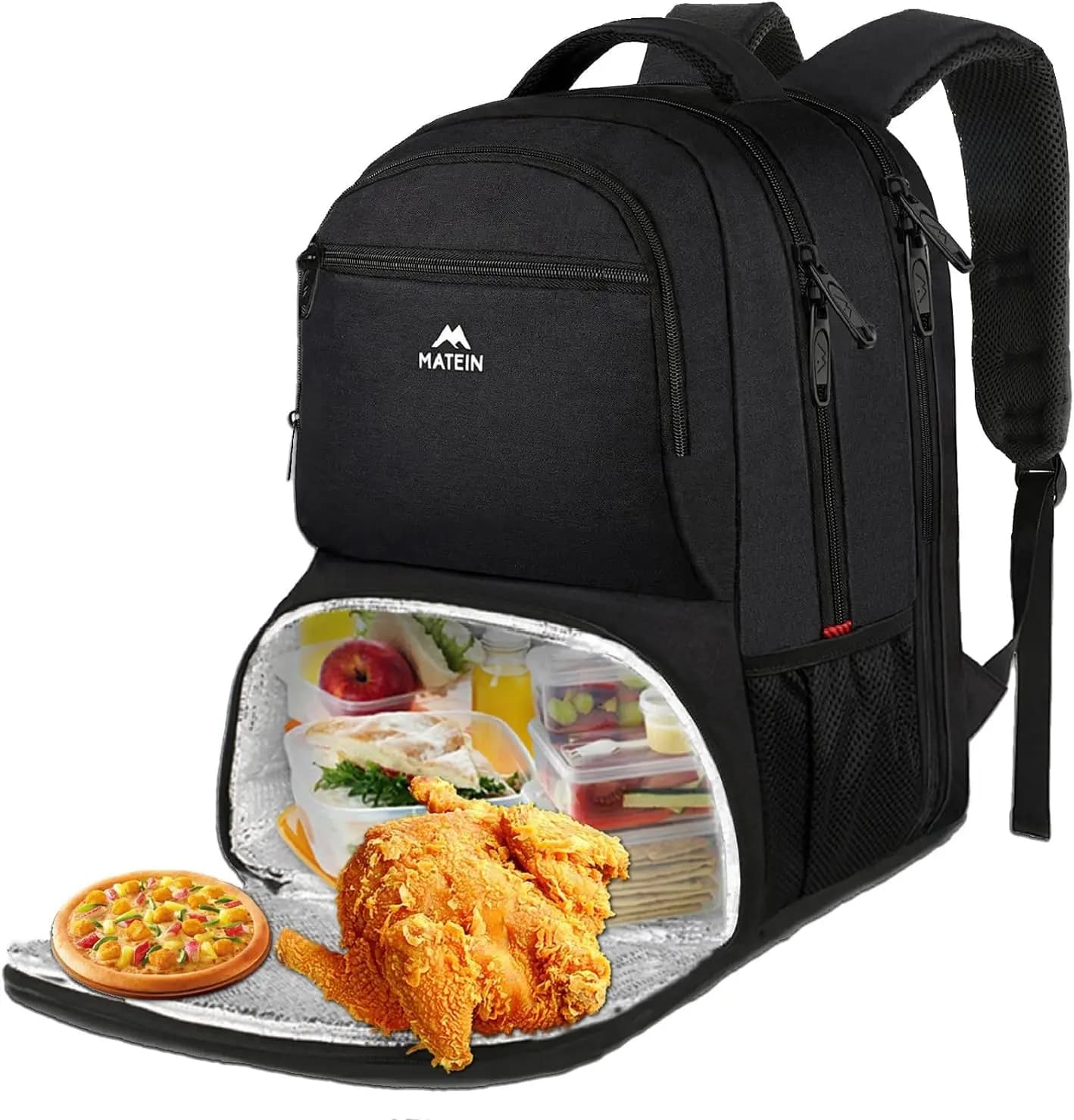Zaino Termico Isolato da 17 Pollici per Uomo con Scomparto Pranzo, Borsa per Laptop Resistente all'Acqua per Lavoro e Viaggi