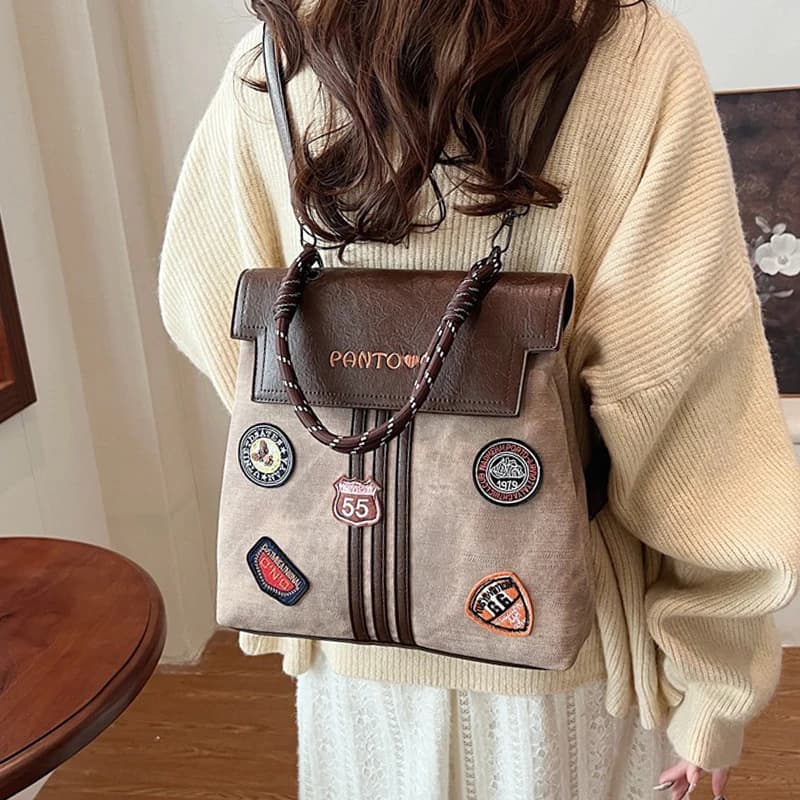 Girls Fashion Backpack College Style Magnetic Closure Casual Outdoor Commuter Female Convenient Classes Schoolbag Women