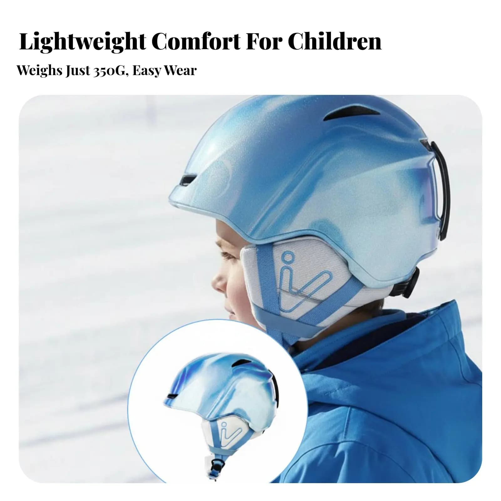 Casco da Sci per Bambini con Occhiali Invernali, Antiurto, Traspirante, Leggero, Unisex