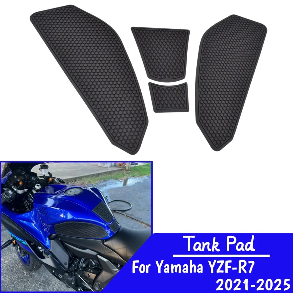 R7 Tank Pad Stickers Gas Protector For Yamaha YZF-R7 2021-2025 2024 YZF R 7 YZFR7 Kit Knee Protection Sticker Motorcycle Decals