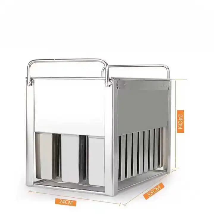 Macchina per il gelato con stampo per ghiaccioli, vassoio per ghiaccioli, cubetti di ghiaccio, stampo in acciaio inossidabile, macchina per gelato in vendita