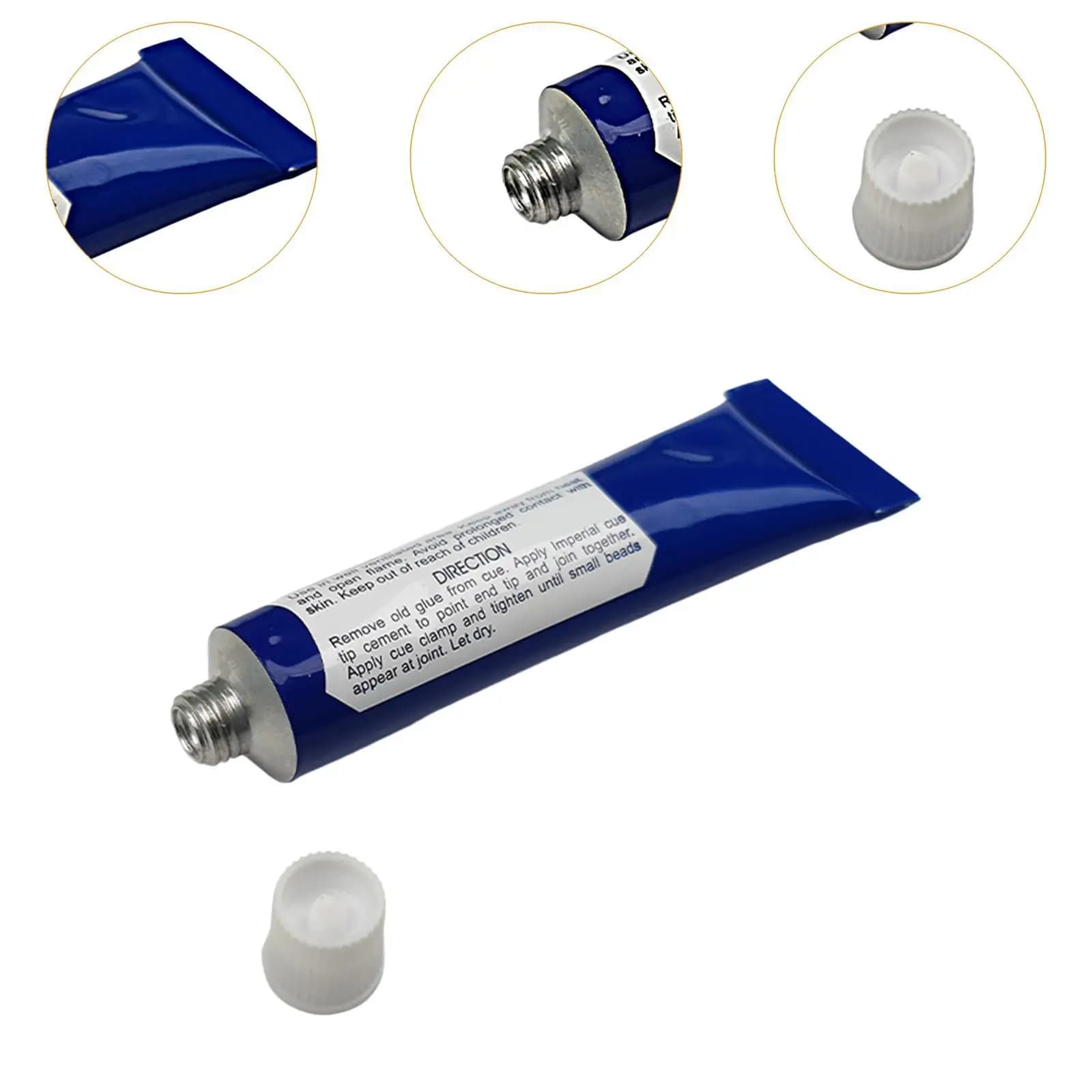 Pool Cue Tip Glue Slow Drying Epoxy Repair Kit Billiard Stick Tip Bonding Supplies for Billiard Table