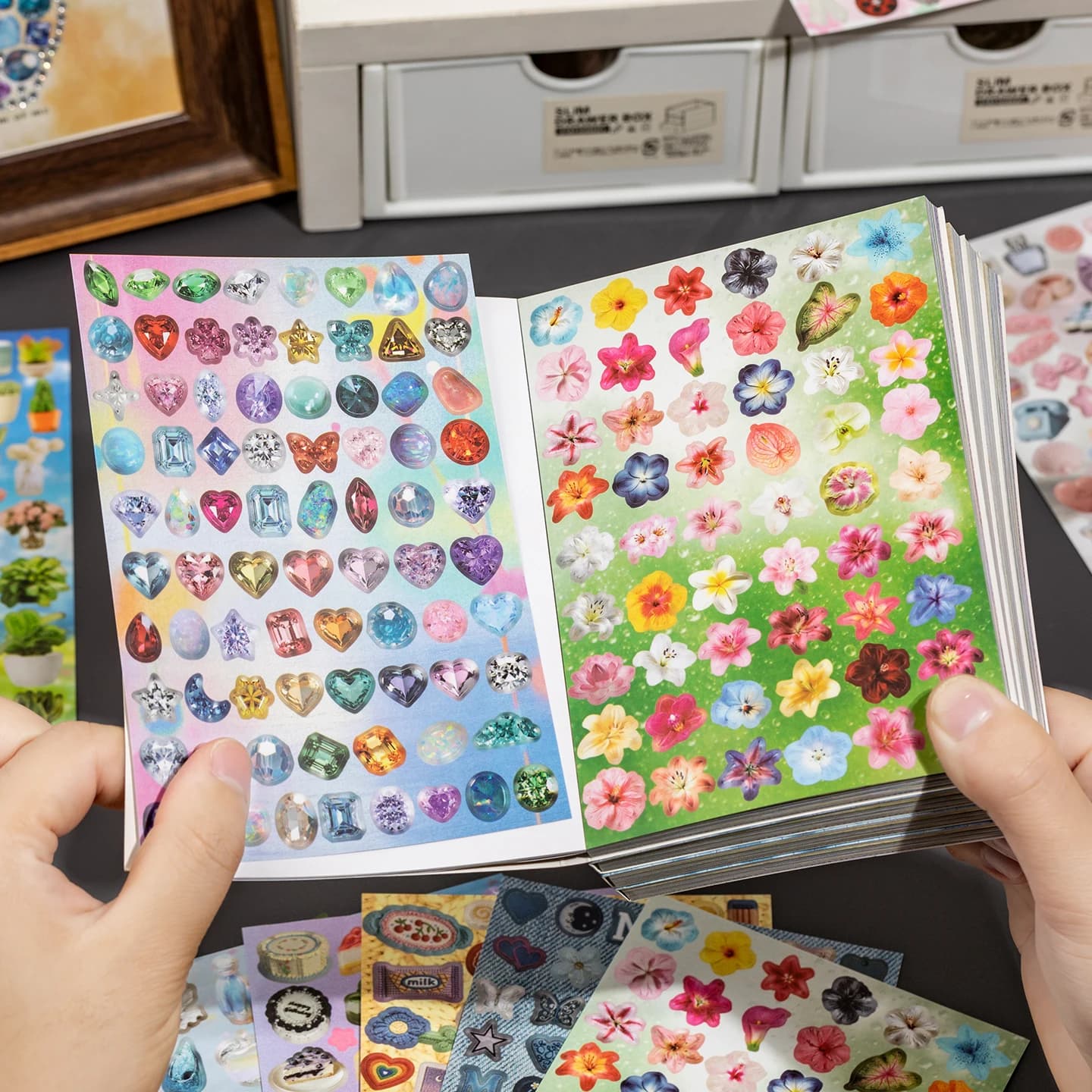 30sheets American style Neon Department Store Daily Small Items Pattern Die Cutting Stickers Book DIY Diary Scrapbook supplies