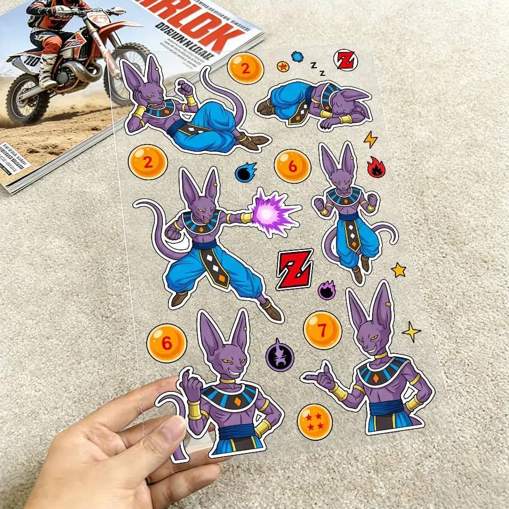 DRAGON BALL GOKU Reflective Motorcycle Stickers Waterproof Vinyl Decals for Motorbike Helmet Fuel Tank Bike